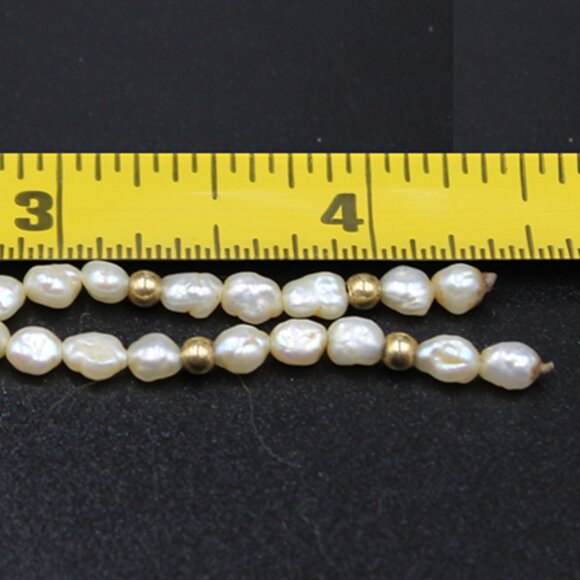 14k Pearl Station Bracelet and 14K Pearl Earrings Set - Picture 6 of 9
